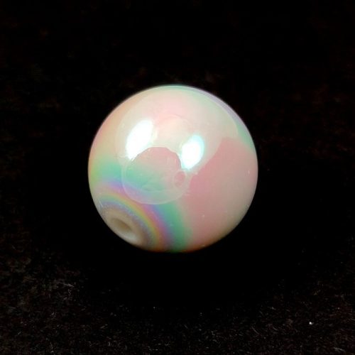 Imitation pearl acrylic round bead - White Iris - 20mm