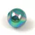Imitation pearl acrylic round bead - Green Iris - 20mm