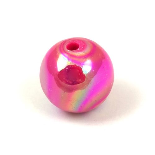 Imitation pearl acrylic round bead - Mauve Iris - 20mm