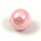 Imitation pearl acrylic round bead - Pink Iris - 20mm
