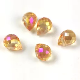   Távolkeleti üveg kristály - csepp - Crystal Astral Pink - 9.5 x 8 mm