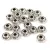 Metallic Round Bead - Circles - Platinum Colour - 6mm 