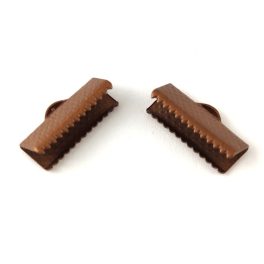 Szalagvég - vörösréz színű - 13x7mm