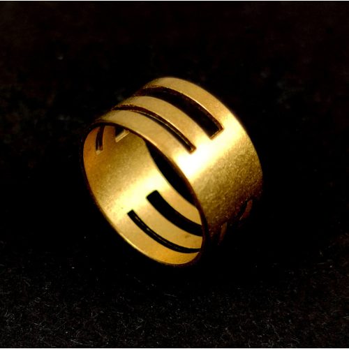 Karikanyitó gyűrű - sárgaréz színű