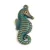 Pendant - Seahorse - Green Tarnish Bronz Colour - 31x14mm