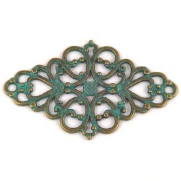 Link - Green Tarnish Bronze Colour - 41x24mm
