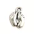 Pendant - Baby Feet - Silver Colour - 14x10mm