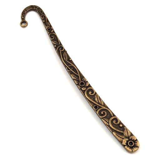 Bookmark - Arch with Deco - Antique Brass Colour - 119 x 17 x 3 mm