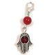 Hamza pendant with 6mm Agate round beads and lobster clasp - 40mm