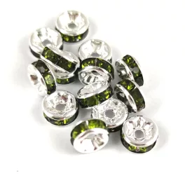 Rondelle Silver Colour - Oliva - 6mm
