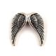 Angel Wings - Antique Silver Colour -  15 x 15 x 5 mm