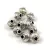 Metallic Round Bead - Platinum Colour - 5.4 x 6.3 mm