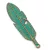 Medál - toll - zöld patina bronz színű - 60x15mm