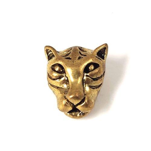 Fémgyöngy - tigris - antik arany színű - 8x13mm