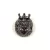 Metallic Round Bead - Lion - Hematit Colour - 11x14mm