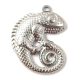 Pendant - Cameleon - Silver Colour - 30 x 24 x 3 mm