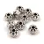 Metallic Bead - Dots - Platinum Colour - 6.5x4.5mm 