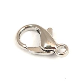 Lobster Clasp - Platinum Colour - 12x8mm
