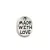 Pendant - Made with Love - Antique Silver Colour - 11x8mm