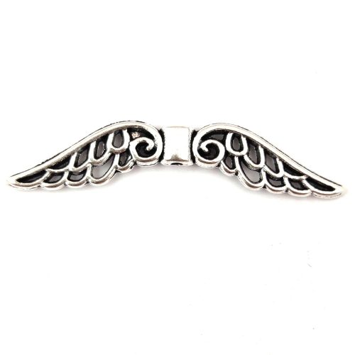 Angel Wings - Antique Silver Colour - 51 x 14 x 4 mm