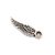 Medál - szárny - antik ezüst színű - 17x5mm