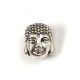 Metallic Round Bead - Buddha Head - Antique Silver Colour - 9x11mm