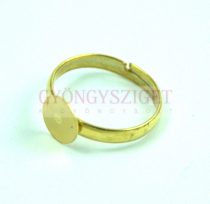   Gyűrűalap (ragasztós) - arany színű - állítható - lapos - 8mm