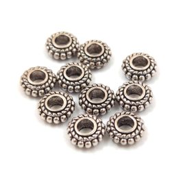 Metallic Bead - Platinum Colour -7.5x3.5mm 