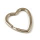 Key Ring - Heart - Platinum Colour - 31mm