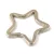 Key Ring - Star - Platinum Colour - 34mm