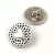 Metallic Button - Heart - Platinum colour - 18x7mm
