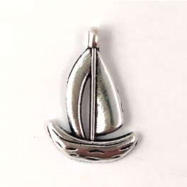 Pendant - Sailboat - Silver Colour - 19x13mm