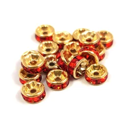 Rondelle Gold Colour - orange - 6mm