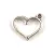 Pendant - Heart -  Silver Colour - 13x16mm