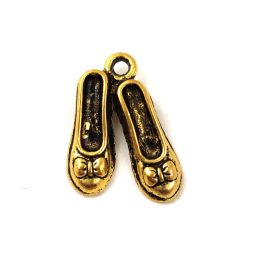 Pendant - Shoes - Gold Colour - 14x18mm