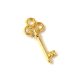 Pendant - Key - Gold Colour - 9x21mm