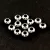 Metallic Bead - Round - Donut - Platinum Colour - 6x4mm 