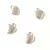 Pendant - Heart - Platinum Colour - 12x10mm