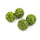 Round ball with crystals - Olive - 10mm