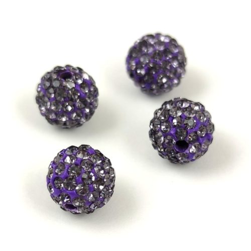 Round ball with crystals - Tanzanite - 10mm