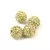 Round ball with crystals - Champagne - 10mm