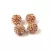 Round ball with crystals - Peach - 8mm