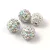 Round ball with crystals - Crystal AB - 8mm