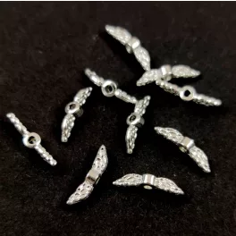  Angel Wings - Silver Colour - 12x5mm