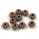 Metallic Round Bead - Dots - Antique Copper Colour - 6.5 x 4.5 mm 