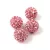 Round ball with crystals - Rose - 10mm