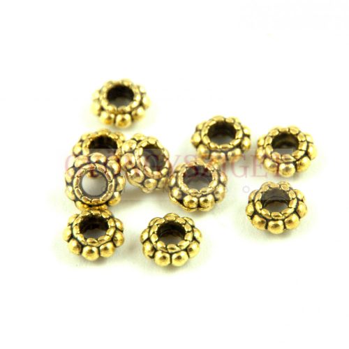 Metallic Round Bead  - Gold Colour - 6mm 