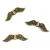 Angyalszárny - antik sárgaréz színű - 23 x 7 x 3 mm - 50db