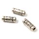 Link - Decorated Tube - Antique Silver - 13x4mm