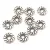 Köztes elem - karika - platina színű - 8x2mm